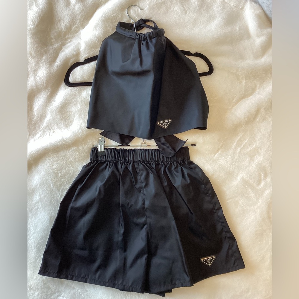 Prada Black Halter Top and Shorts Set - Picture 1 of 4